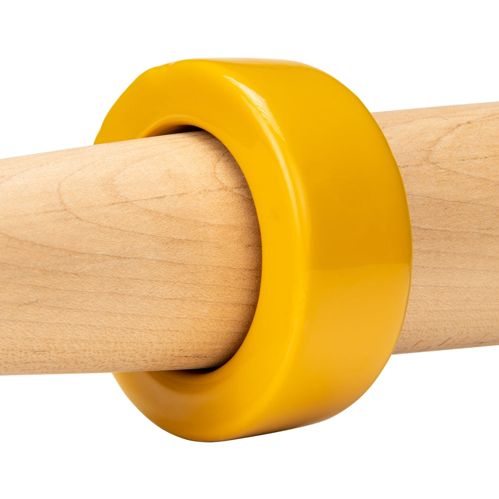 baseball bat with Champro bat weight in yellow color on white background