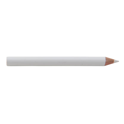 White pencil with a white tip used with Eye Black Stickers on a white background