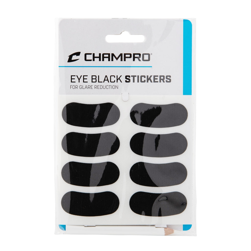 Pack of Champro eye black stickers on a white background