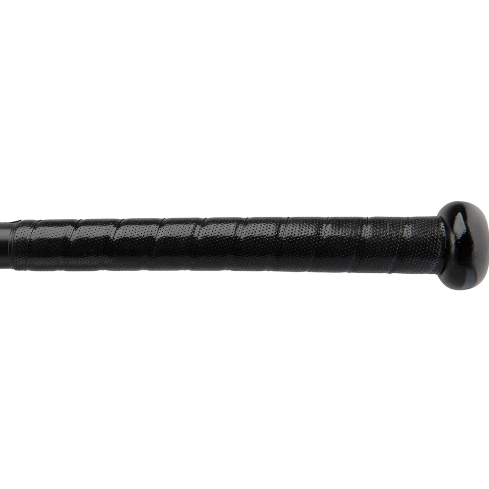 Baseball Bamboo Training Bat handle in black color on white background