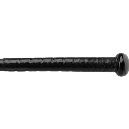 Baseball Bamboo Training Bat handle in black color on white background