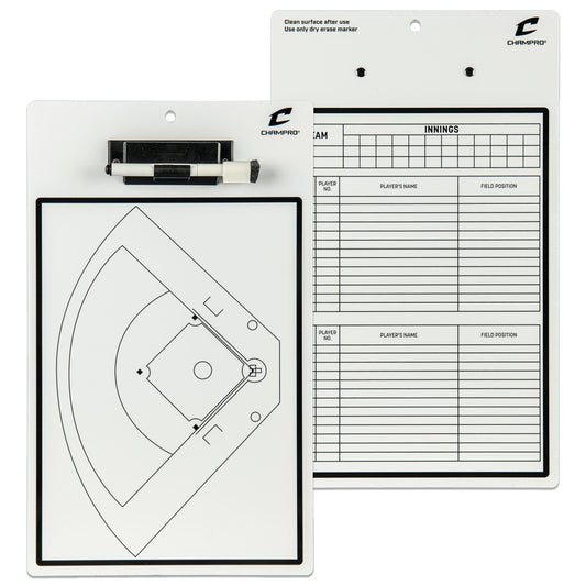 Champro Baseball / Softball Coach's Board - Dry Erase With Marker
