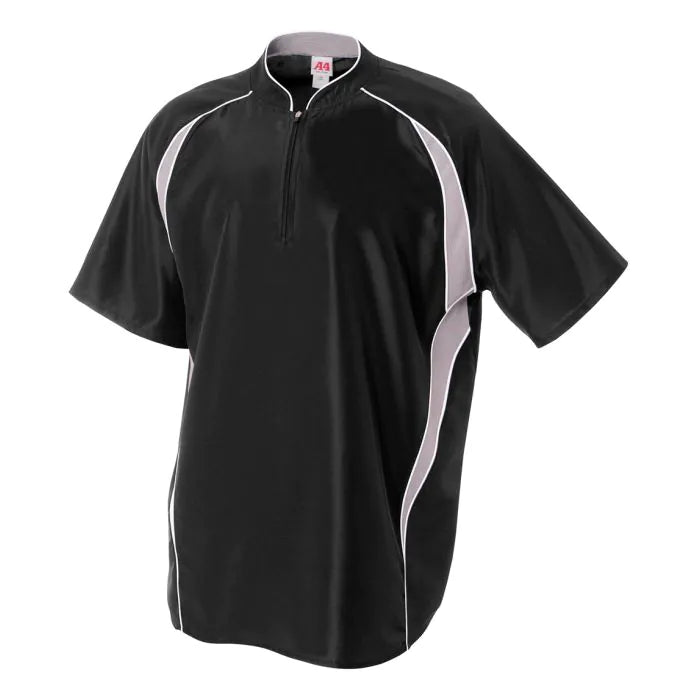 Black BP batting jacket Coaches with white accents on a white background