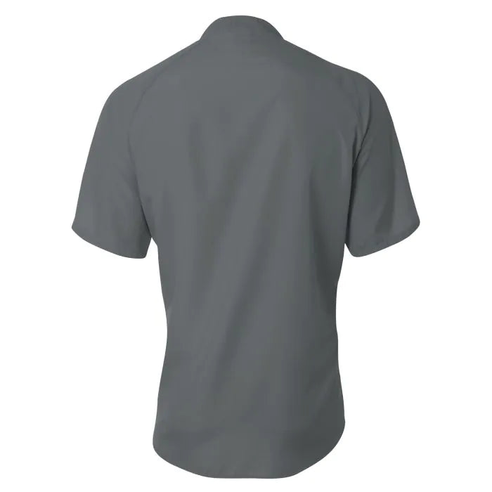 gray BP batting jacket Coaches with white accents back  view on a white background
