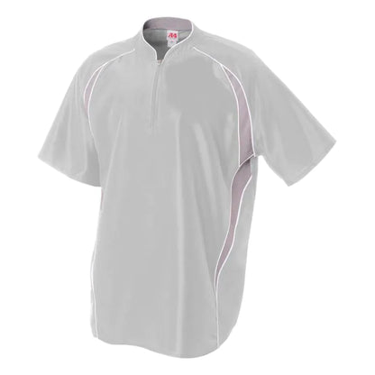 white BP batting jacket Coaches with white accents on a white background