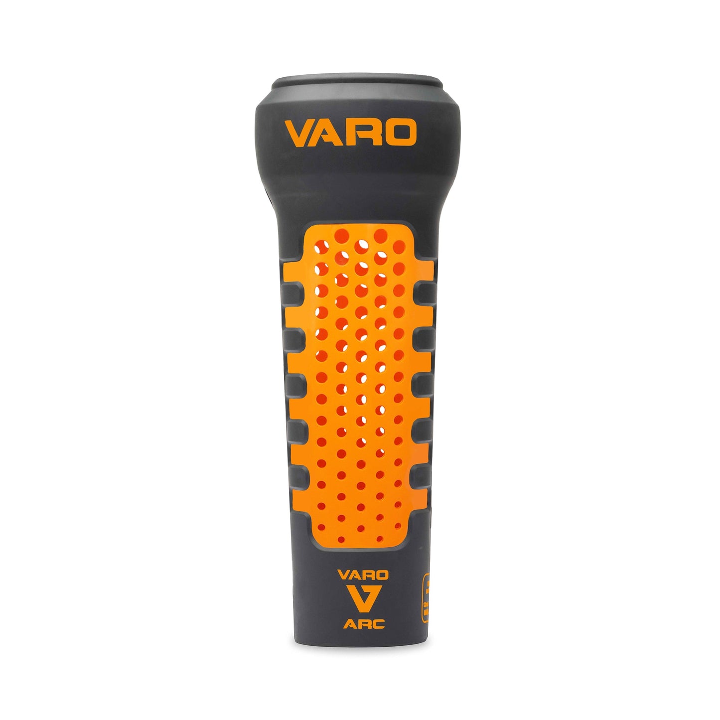 hyper orange and graphite colored  Varo ARC Bat Weight 12 Oz on white background
