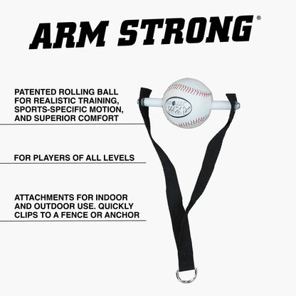 Arm Strong Pitching & Throwing  training device with a ball on a white background