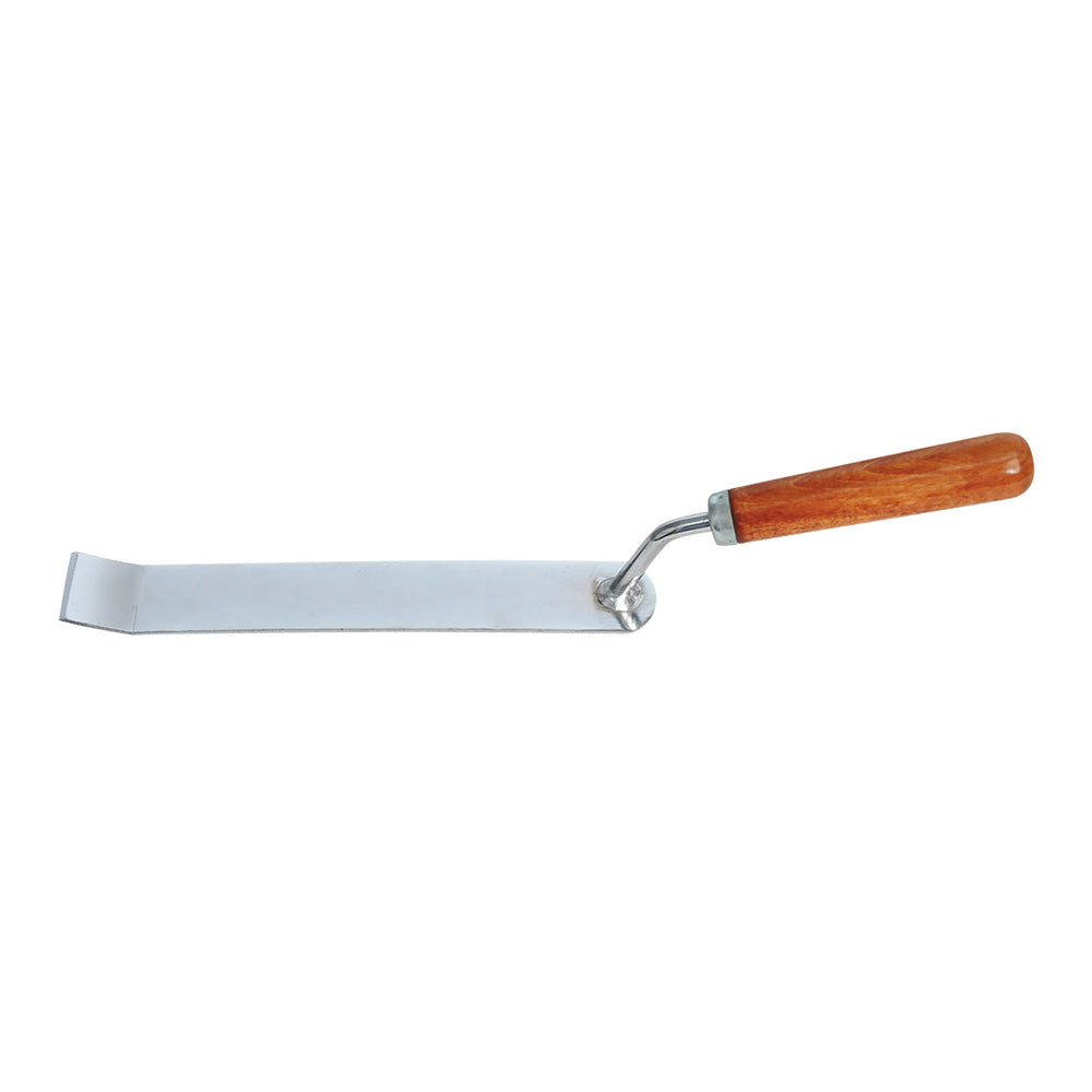 Digout tool with wooden handle on white background