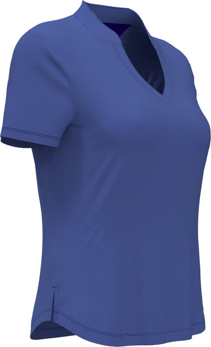 Ladies Fine Line Stripe Polo