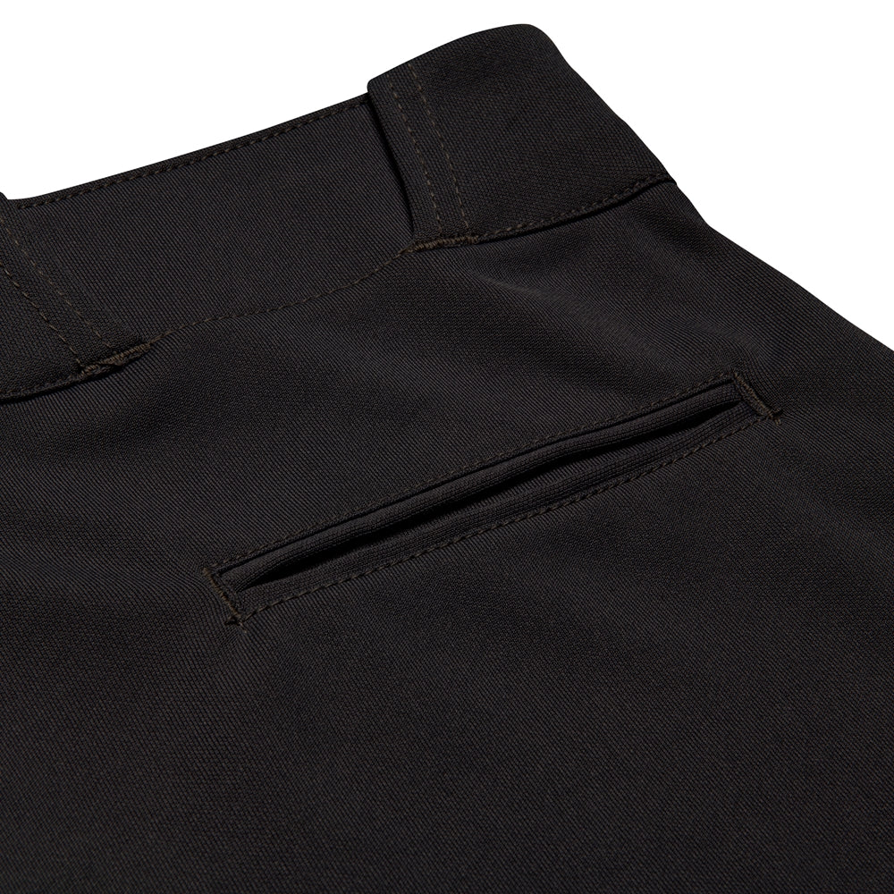 Close-up of black Champro MVP Knicker pants with a pocket detail on a white background