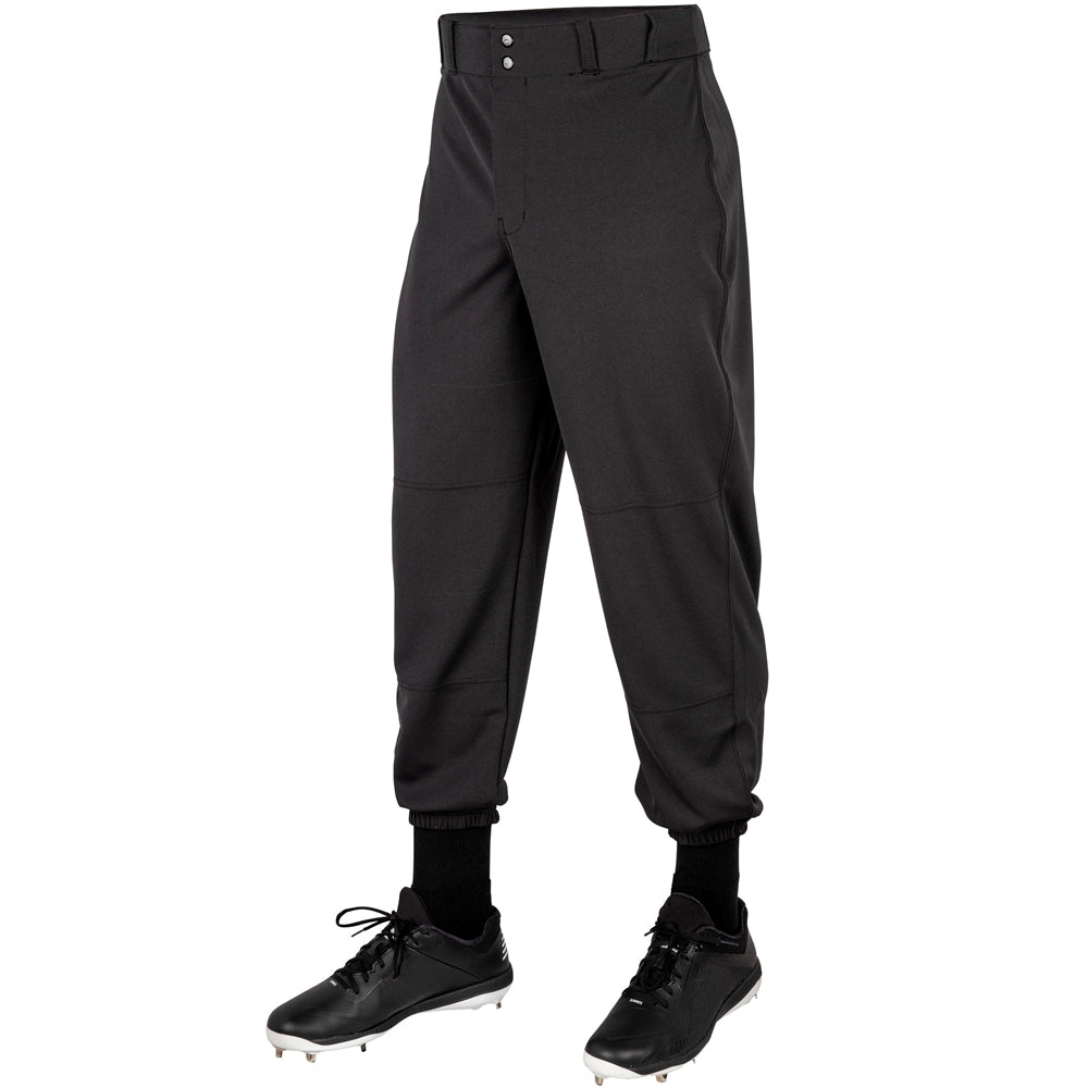 black MVP Classic Baseball Pant front view on white background