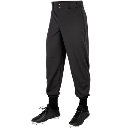 black MVP Classic Baseball Pant front view on white background