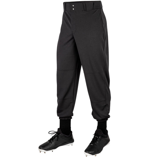 black MVP Classic Baseball Pant front view on white background