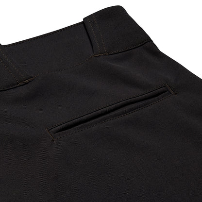 Close-up of black MVP Classic baseball pants with a pocket on a white background