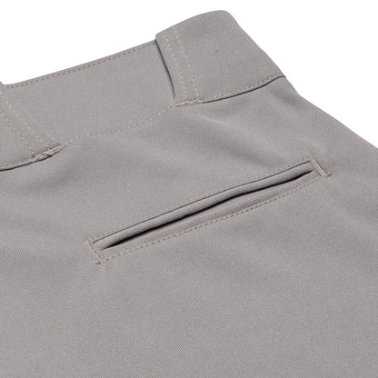 Close-up of gray MVP Classic baseball pants with a pocket detail on a white background