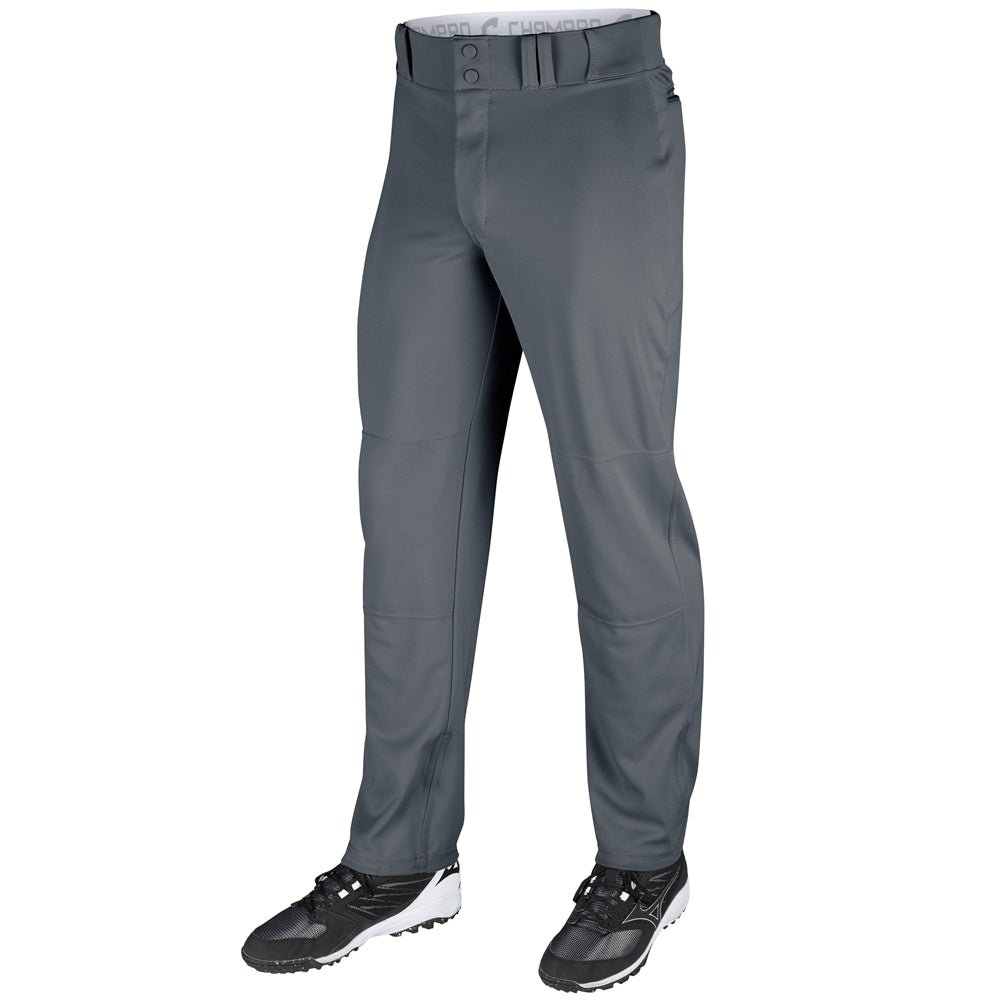 Graphite colored  Champro Triple Crown Open Bottom Pant on a white background