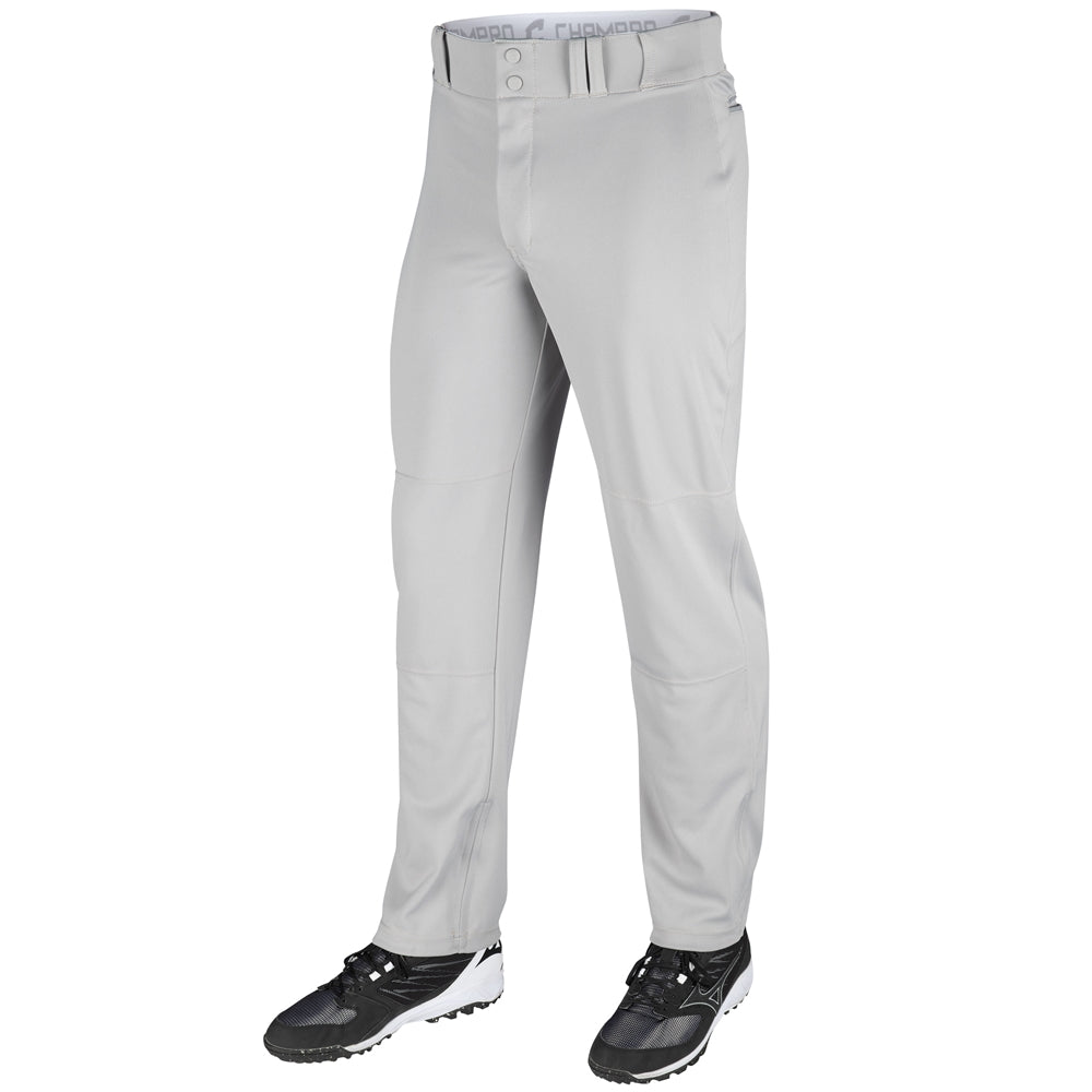 Gray Champro Triple Crown Open Bottom Pant on a white background