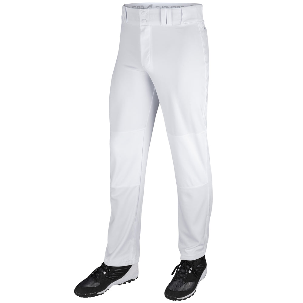 White Champro Triple Crown Open Bottom Pant on a white background