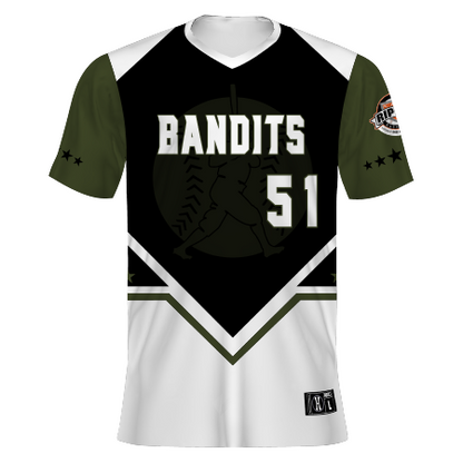 Babe Ruth Freestyle Sublimated V-neck Baseball Jersey