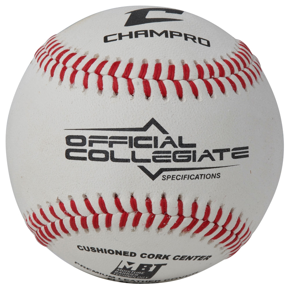 Champro Collegiate Specifications - Full Grain Leather Cover - Flat Seam - Dozen