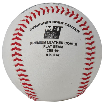 Champro Collegiate Specifications - Full Grain Leather Cover - Flat Seam - Dozen