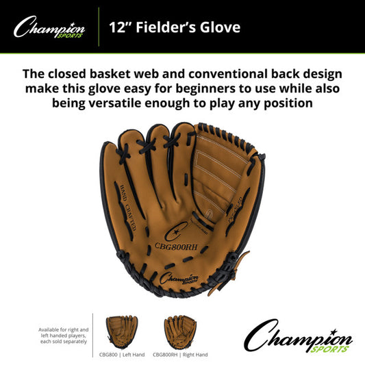 Champion CBG800 12" Synthetic Leather Fielder's Glove, Right