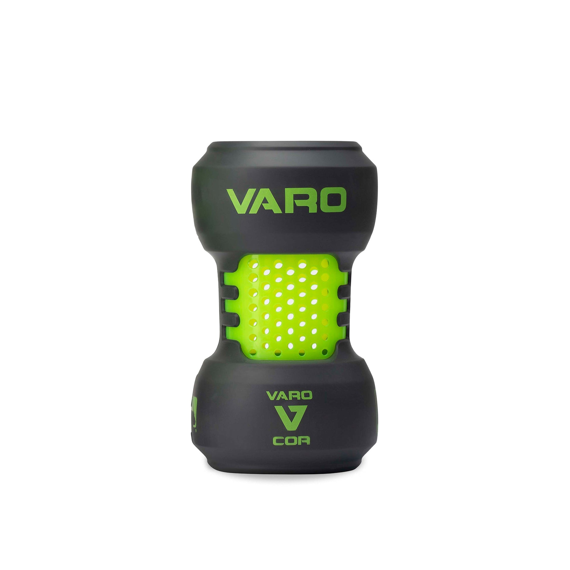  hyper lime and graphite colored Varo COR Bat Training Weight  24oz on white background