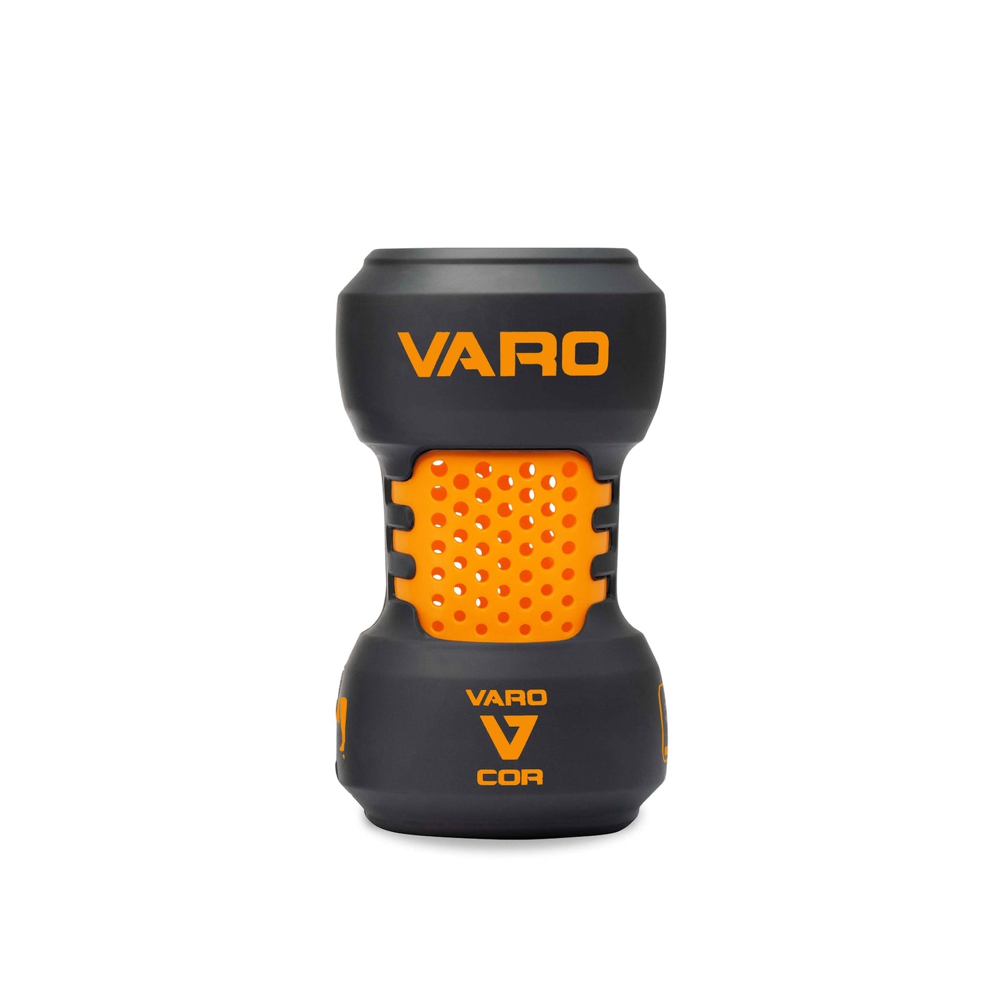 hyper orange  and graphite colored Varo COR Bat Training Weight  20oz on white background