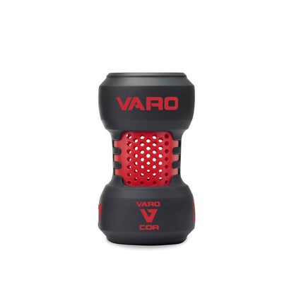 red and graphite colored Varo COR Bat Training Weight  24oz on white background