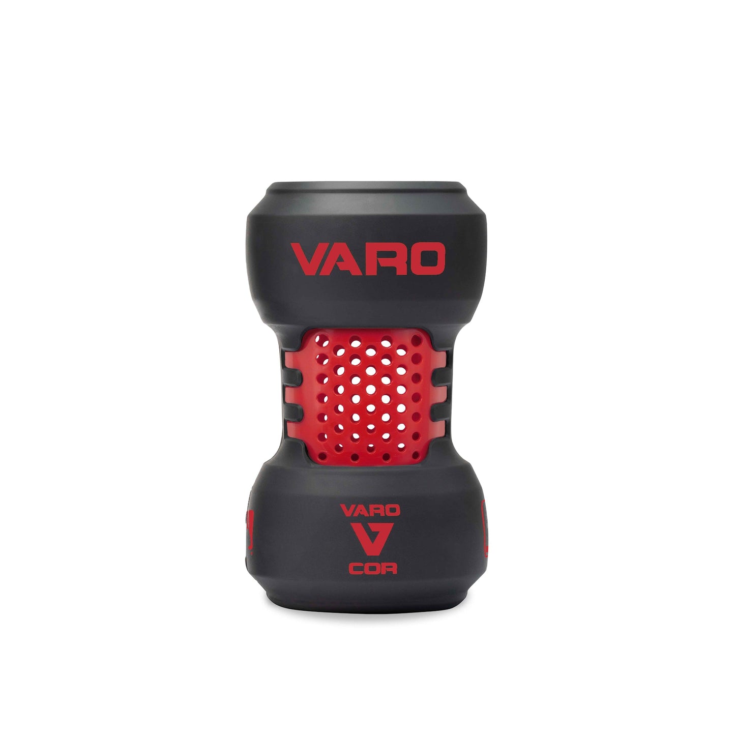 red and graphite colored Varo COR Bat Training Weight  20oz on white background