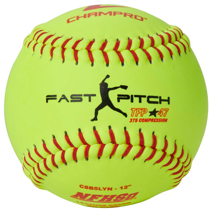 Nfhs - 12" Fast Pitch - Leather Cover .47cor