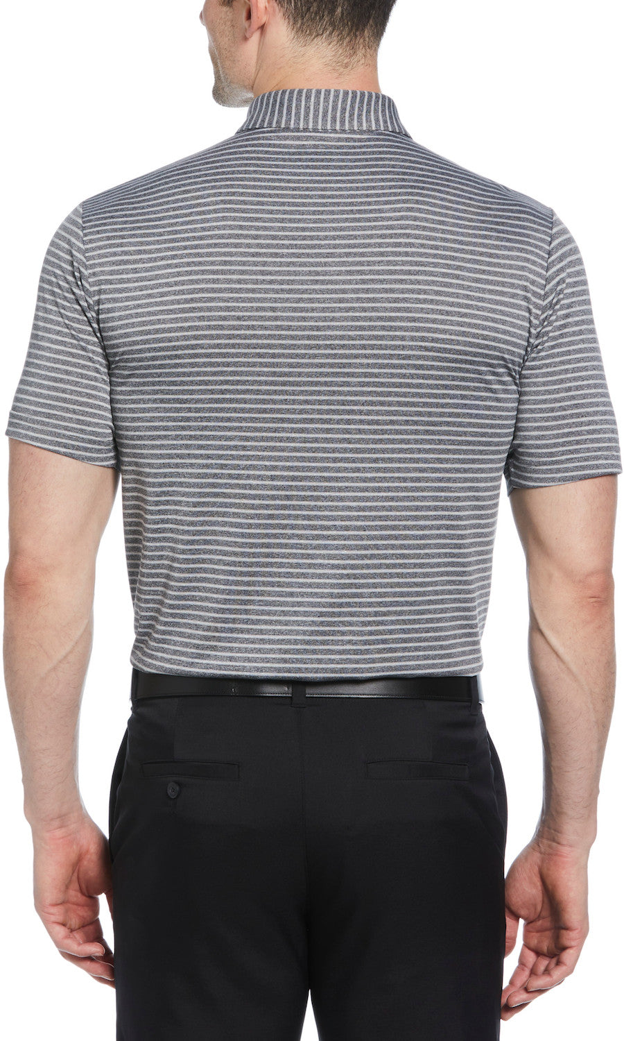 SS HEATHER STRIPE FEEDER POLO