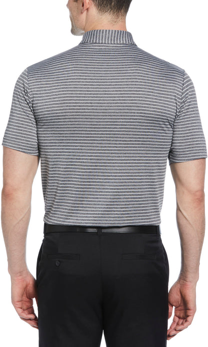 SS HEATHER STRIPE FEEDER POLO