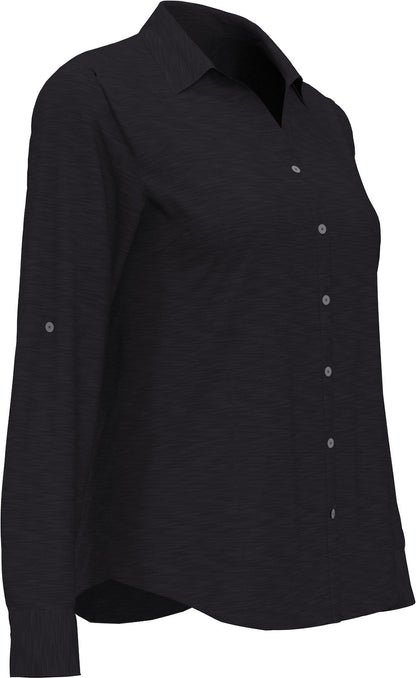 LADIES HEATHERED WOVEN SHIRT