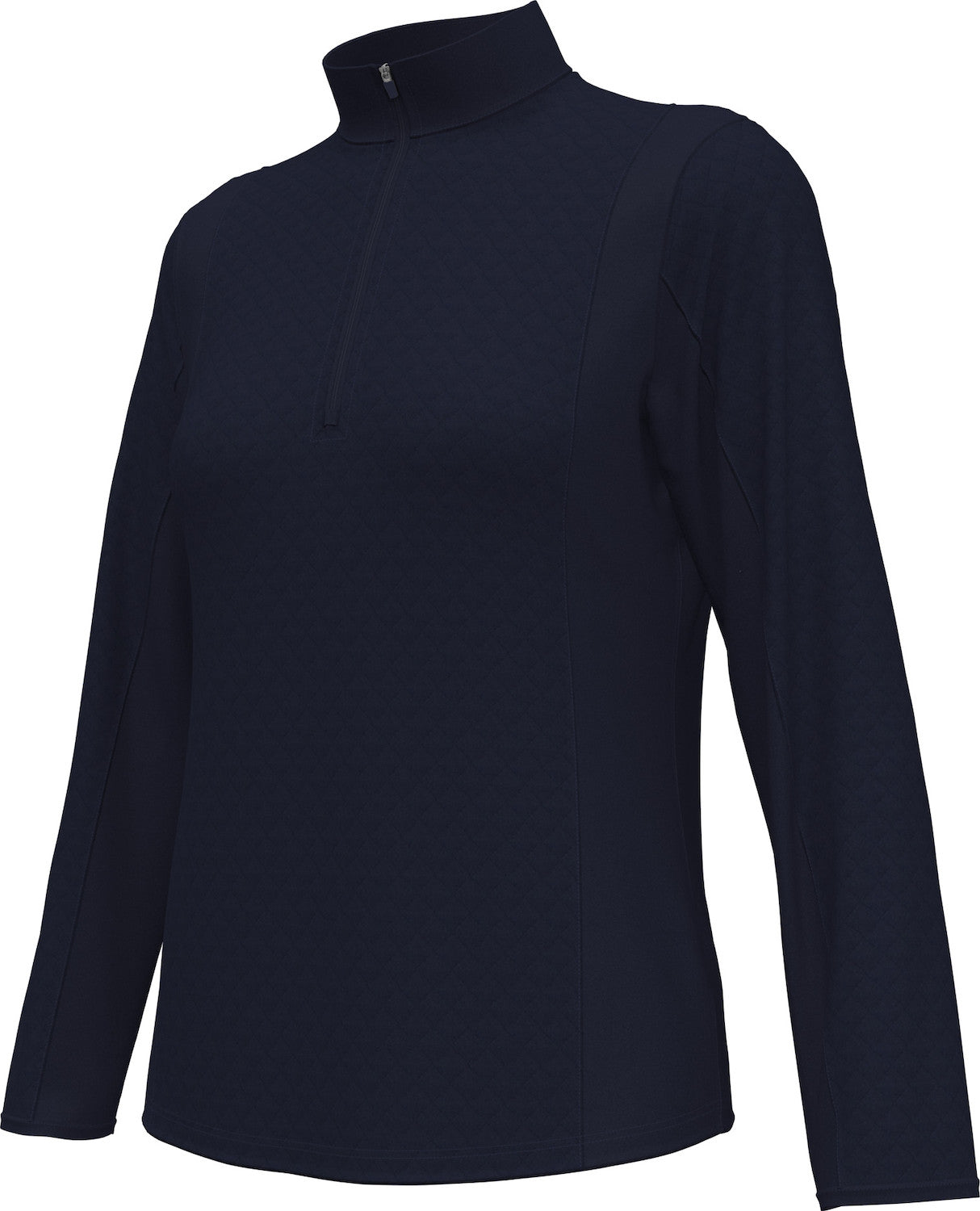 Mid-weight Diamond Quilted Fleece 1/4 Zi