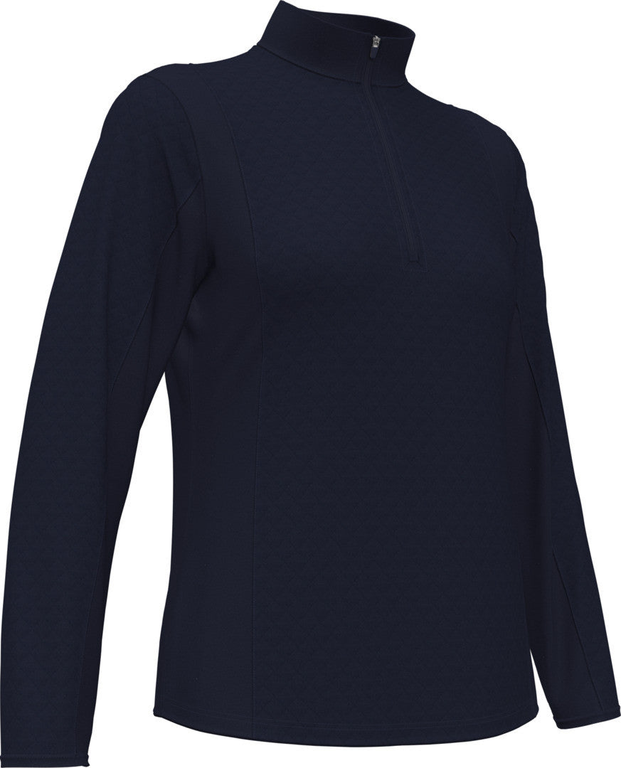 Mid-weight Diamond Quilted Fleece 1/4 Zi