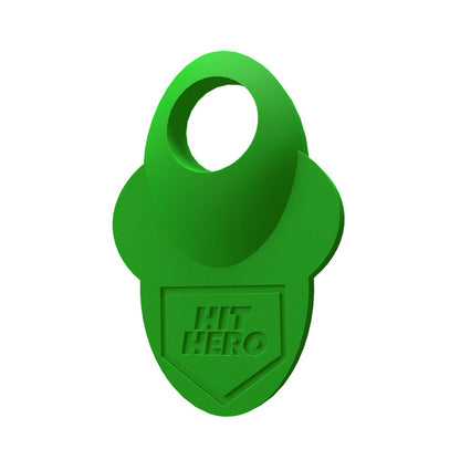 Hit Hero V2 Baseball Thumb Guard in green color with white background