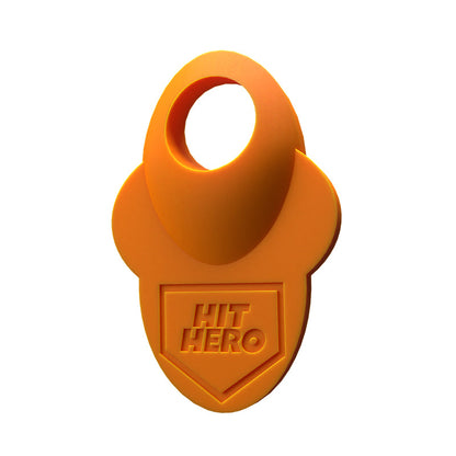 Hit Hero V2 Baseball Thumb Guard in orange color with white background