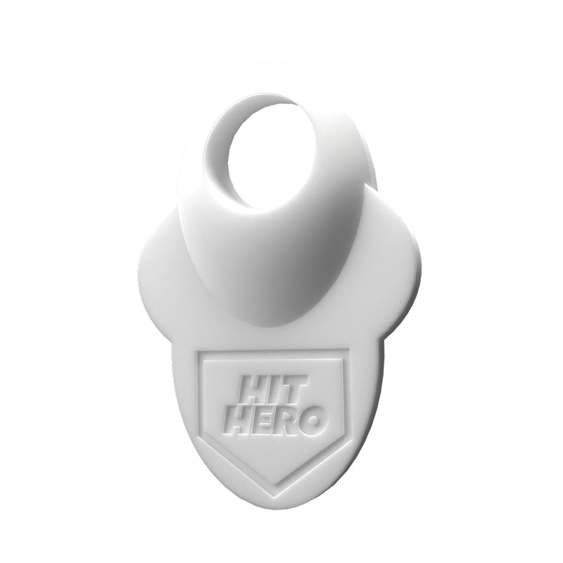 Hit Hero V2 Baseball Thumb Guard in white color with white background