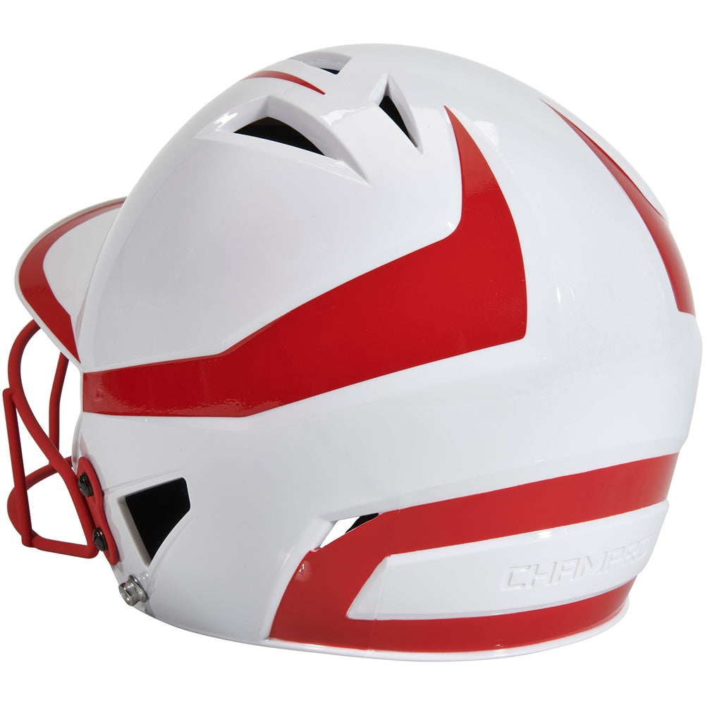 CHAMPRO HX RISE PRO BATTING HELMET W/FACEMASK