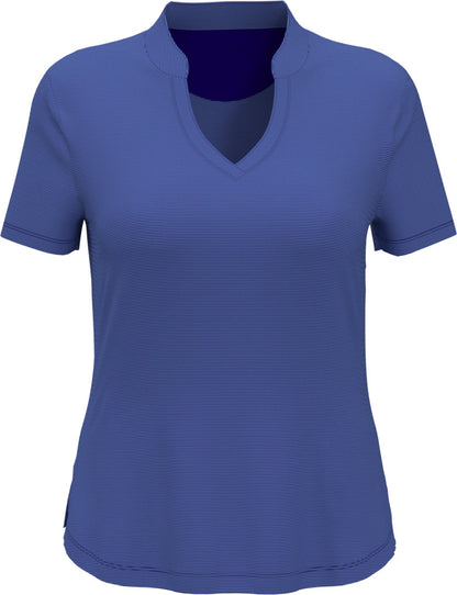 Ladies Fine Line Stripe Polo