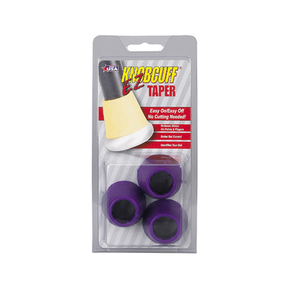 packet of 3 Knobcuff EZ Taper used for baseball grip, in purple color on white background