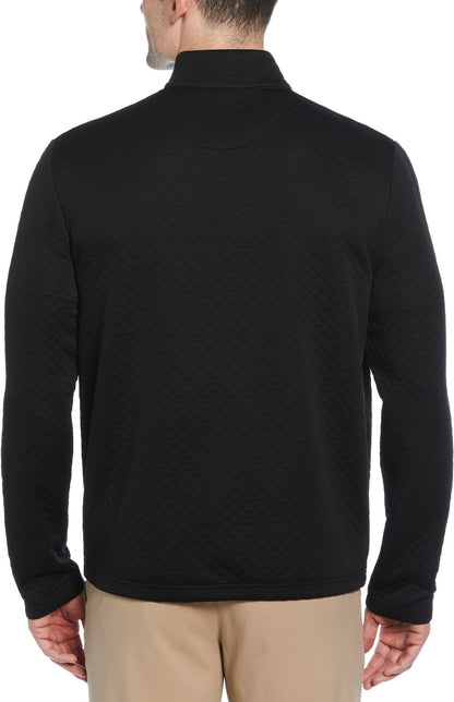 Mid-Weight Diamond Quilted Fleece 1/4 Zi
