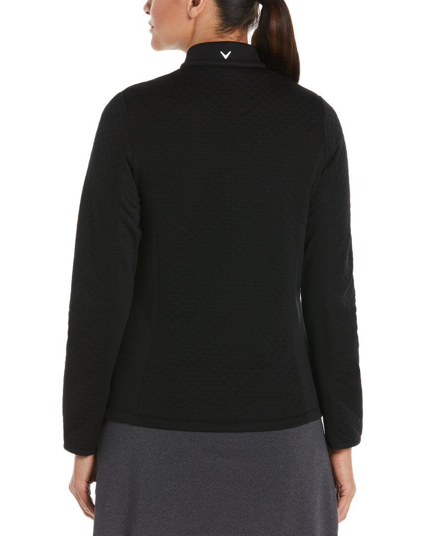 Mid-weight Diamond Quilted Fleece 1/4 Zi