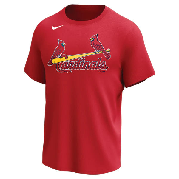 Nike MLB Replica Synthetic Crew Neck Jersey for team St. Louis Cardinals on white background 