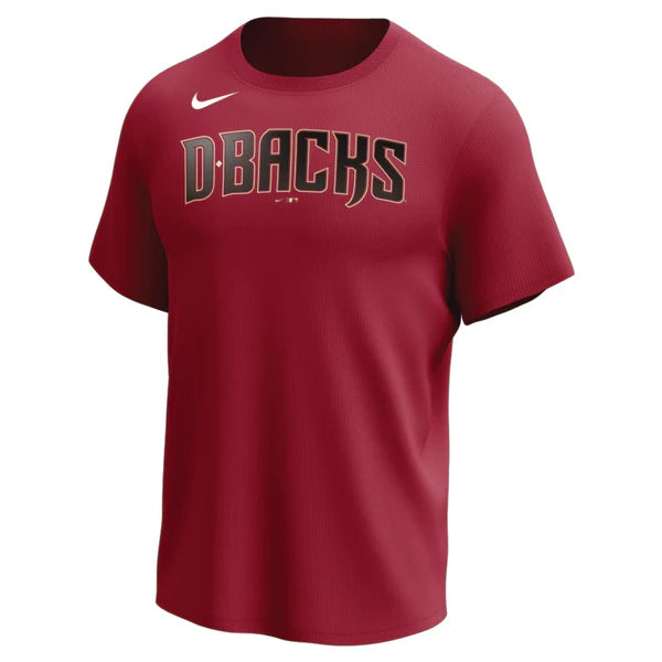Nike MLB Replica Synthetic Crew Neck Jersey for team Arizona Diamondbacks on white background 