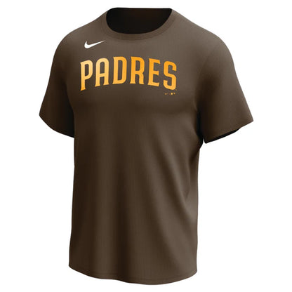 Nike MLB Replica Synthetic Crew Neck Jersey for team San Diego Padres on white background 