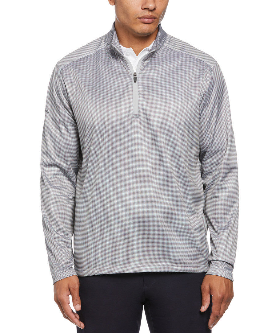 HOUNDSTOOTH 1/4 ZIP PULLOVER