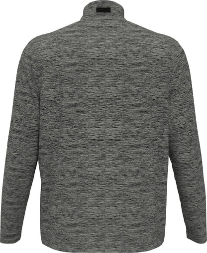 Gray Perry Ellis Golf Men’s 1/4 Zip Performance Pullover with a high collar back view on a white background