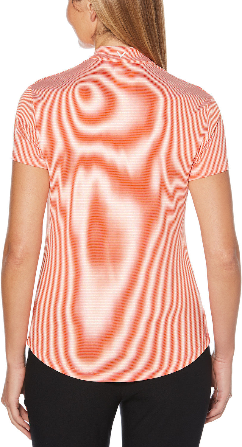 Ladies Fine Line Stripe Polo